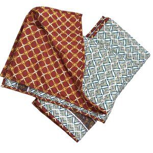 Pier 1 Imports 2 Quilted Pillow Covers Shams King Bold  36" x 20" Orange